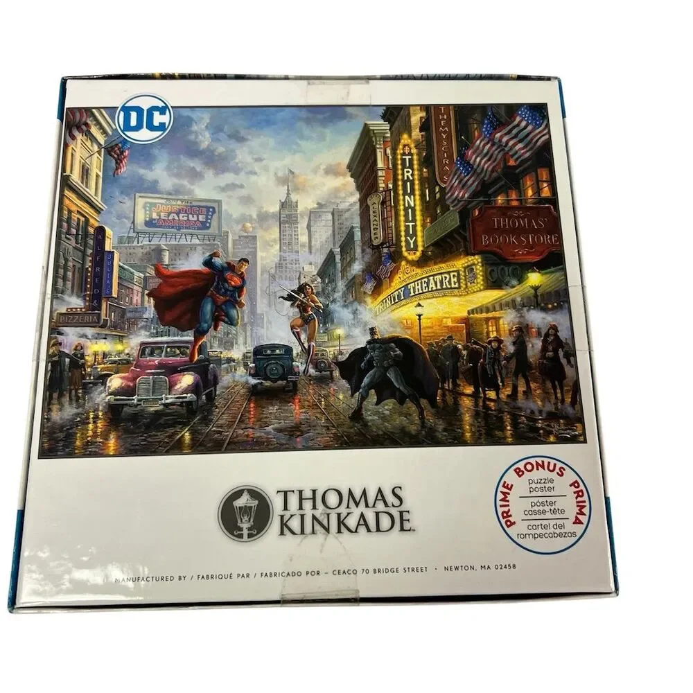 Thomas Kinkade DC Comics 1000 Piece Puzzle Batman Superman Wonder Woman
